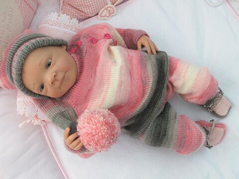 Strickanleitung Modell GOLF Babyset Gr. 50/56