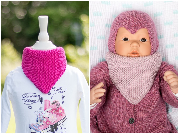 Strickanleitung Basic Mütze und Basic Dreieckstuch für Babies und Kleinkinder- extra für Anfänger: super ausführlich!