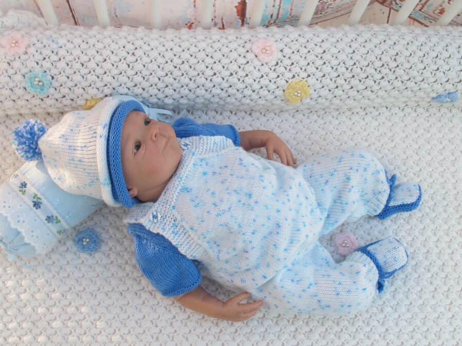 Strickanleitung Modell PAUL für Baby und Reborn 4-teilig Gr.50/54