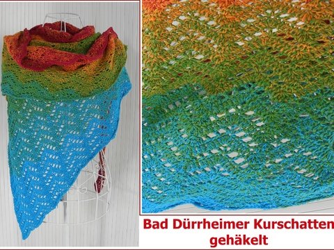 Tuch "Bad Dürrheimer Kurschatten gehäkelt" mit 1 BOBBEL-COTTON von Woolly Hugs