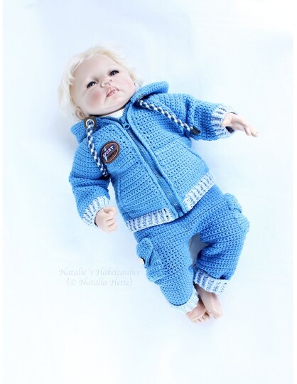 2 PDFs-set: trousers & jacket "Sport" (sizes 3 m.-7/9 y.)