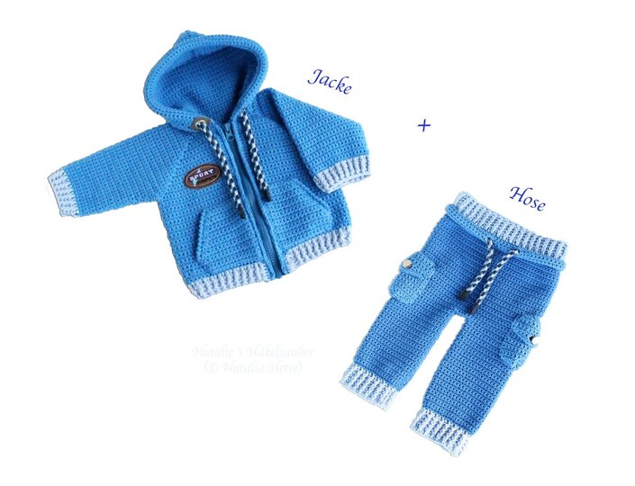 2 PDFs-set: trousers & jacket "Sport" (sizes 3 m.-7/9 y.)
