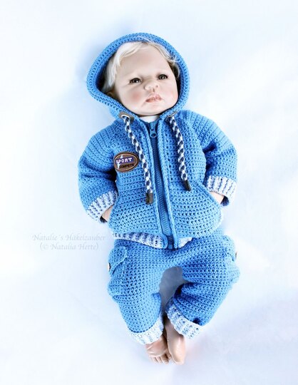 2 PDFs-set: trousers & jacket "Sport" (sizes 3 m.-7/9 y.)