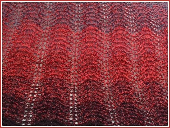 Tuch "Bad Dürrheimer Kurschatten gestrickt" mit 1 BOBBEL-COTTON von Woolly Hugs
