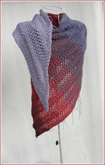 Tuch "Bad Dürrheimer Kurschatten gestrickt" mit 1 BOBBEL-COTTON von Woolly Hugs