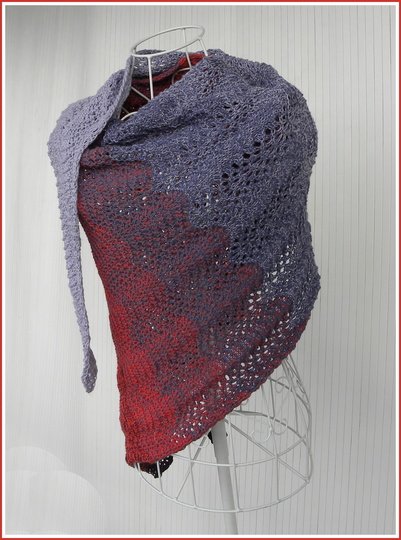 Tuch "Bad Dürrheimer Kurschatten gestrickt" mit 1 BOBBEL-COTTON von Woolly Hugs