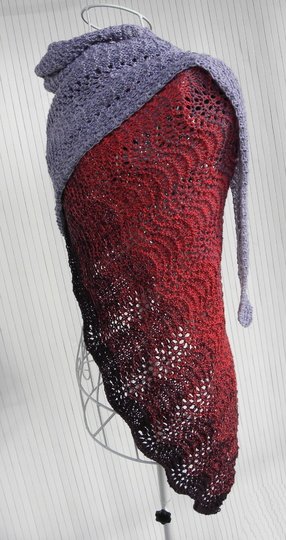 Tuch "Bad Dürrheimer Kurschatten gestrickt" mit 1 BOBBEL-COTTON von Woolly Hugs