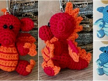 kleiner Glücksdrache - Drache - Schlüsselanhänger - Häkelanleitung