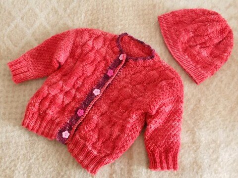 Babyjacke und Mütze – Strickanleitung Größe 62 – 80