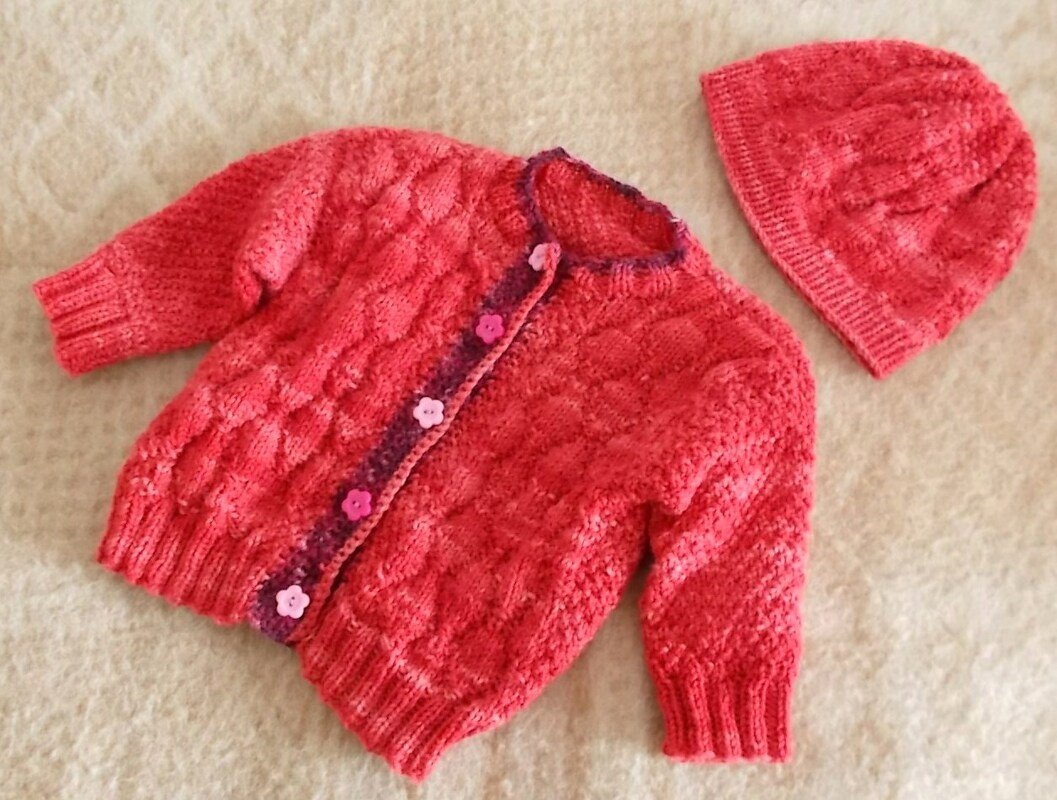 Babyjacke und Mütze – Strickanleitung Größe 62 – 80