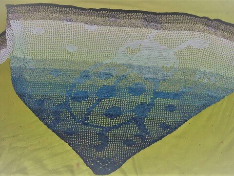 Motivtuch "Glück für alle", Häkelanleitung