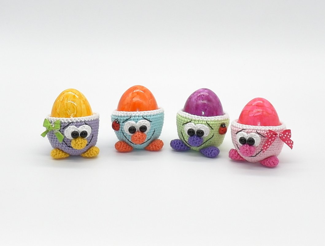 Häkelanleitung - süße Eierbecher - Bild 2
