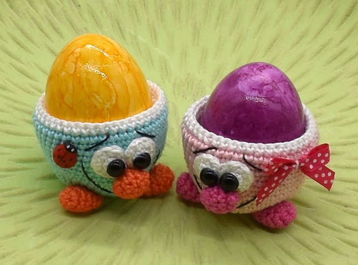 Häkelanleitung - süße Eierbecher