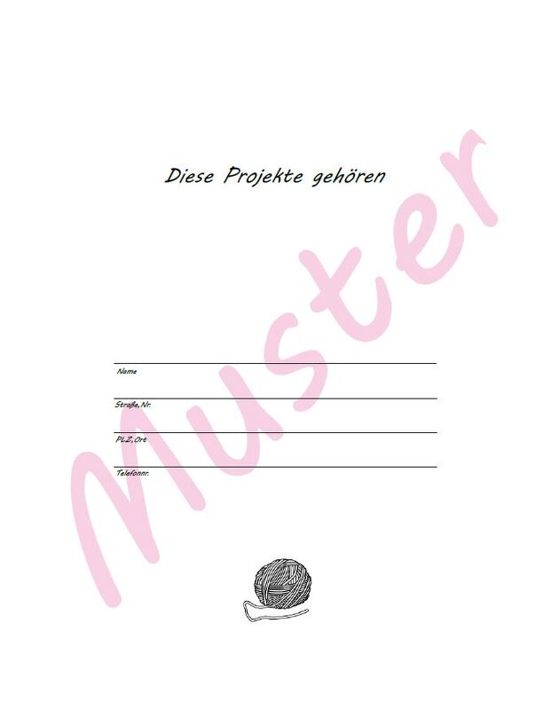 Druckvorlage - Projektbuch Handarbeiten DIN A4 - Bild 7