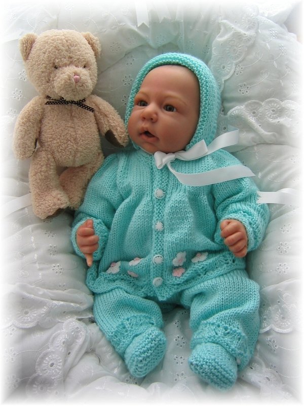 Strickanleitung Modell Lilli für Baby und Reborn Gr.50/56 - Bild 4