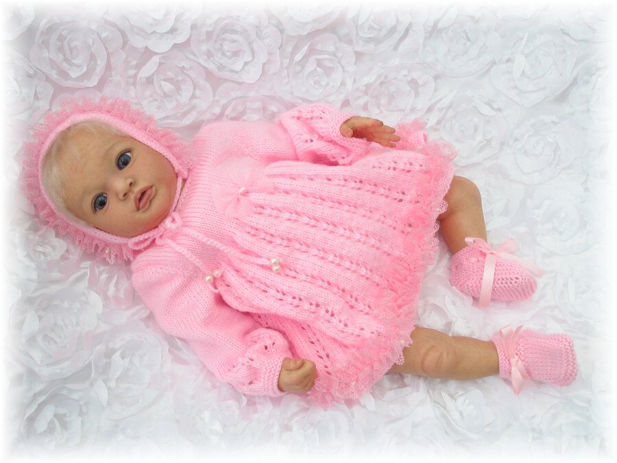 Strickanleitung Modell Julie 3-teilig Gr. 48/50 Babyset - Bild 3