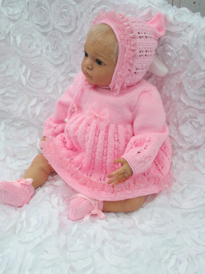 Strickanleitung Modell Julie 3-teilig Gr. 48/50 Babyset