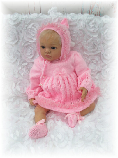 Strickanleitung Modell Julie 3-teilig Gr. 48/50 Babyset