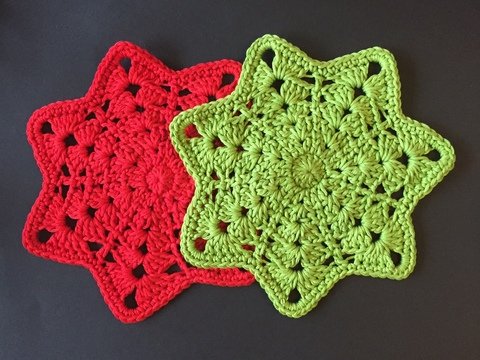 Häkelanleitung Topflappen Stern