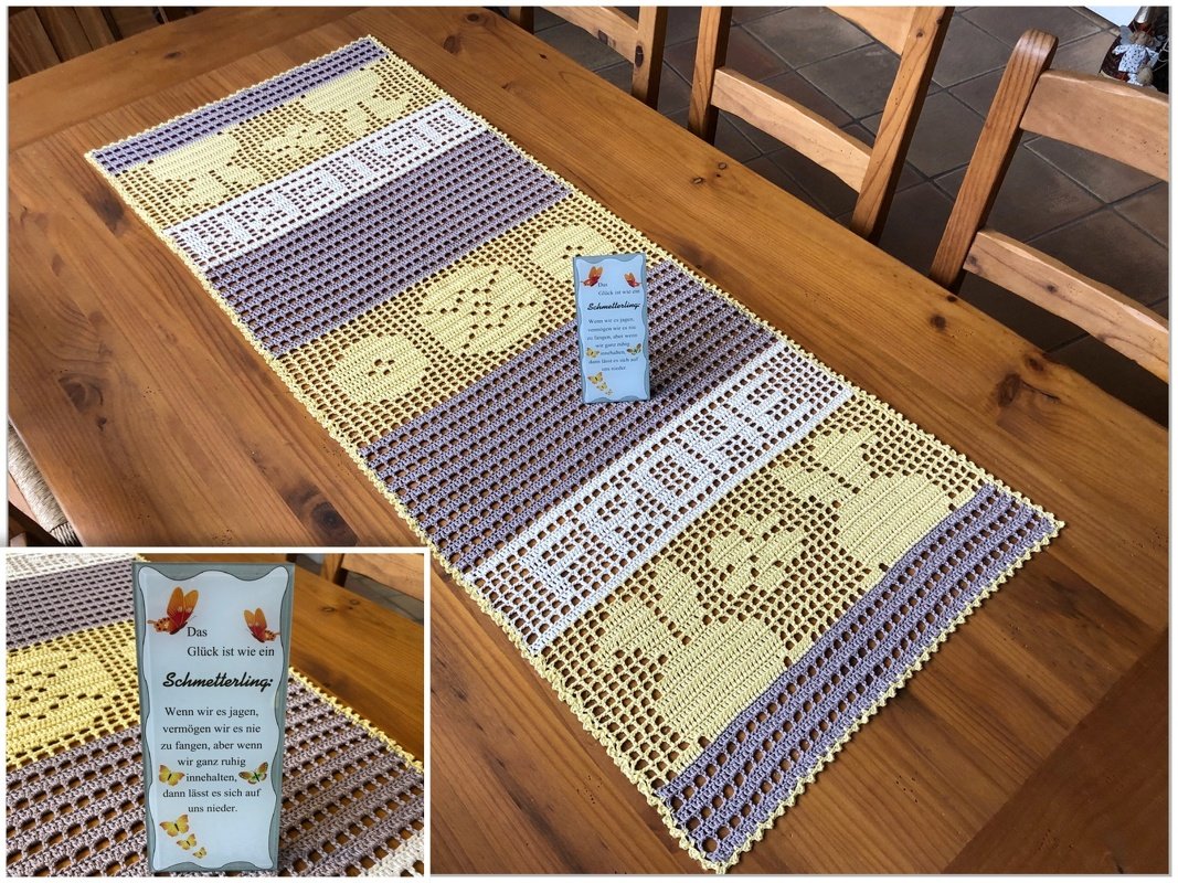 Häkeln / Tischläufer / Frohe Ostern