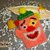 Dusch- und Peeling-Handschuh Clown August , gehäkelt von Dadade
