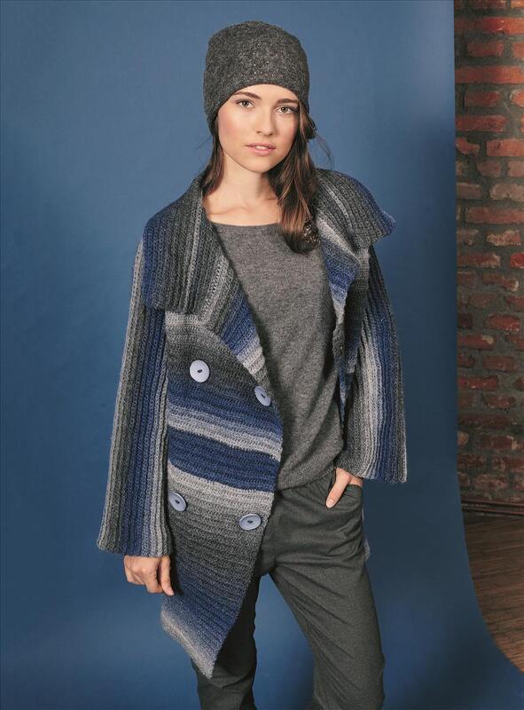 Gehäkelter Cardigan im reliefartiger Optik