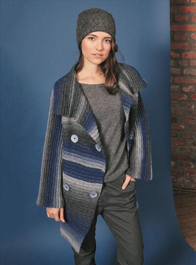 Gehäkelter Cardigan im reliefartiger Optik