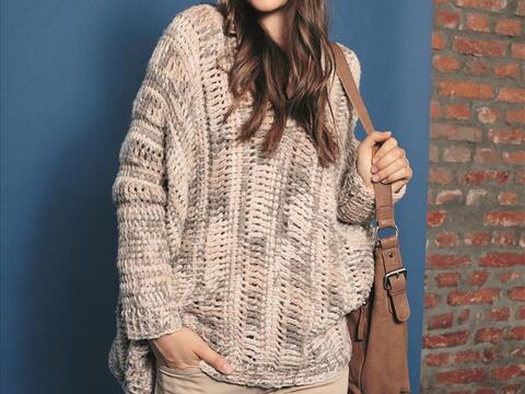 Gehäkelter Oversize-Pullover