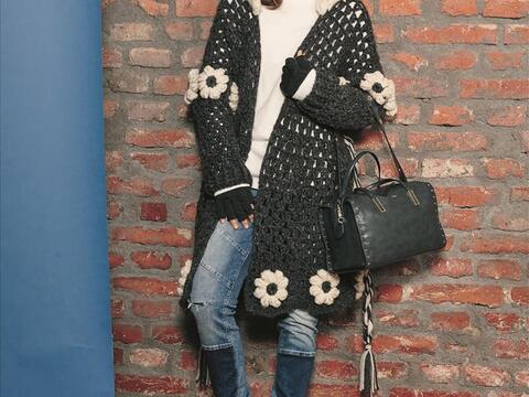 Gehäkelter Cardigan in Vintage-Style