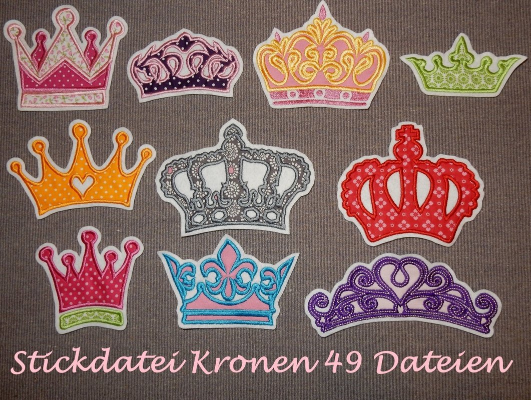 Stickdatei Kronen Krone Prinzessin