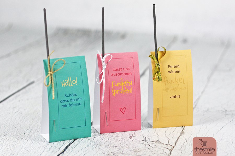 Tischkarte "Wunderkerze" (Bastelanleitung und Druckvorlage)