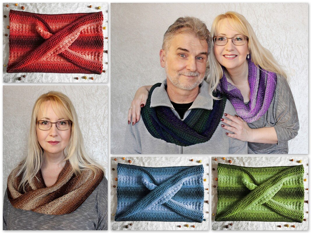 Häkelanleitung Schlauchschal / Möbiusschal / Loop "Er und Sie"