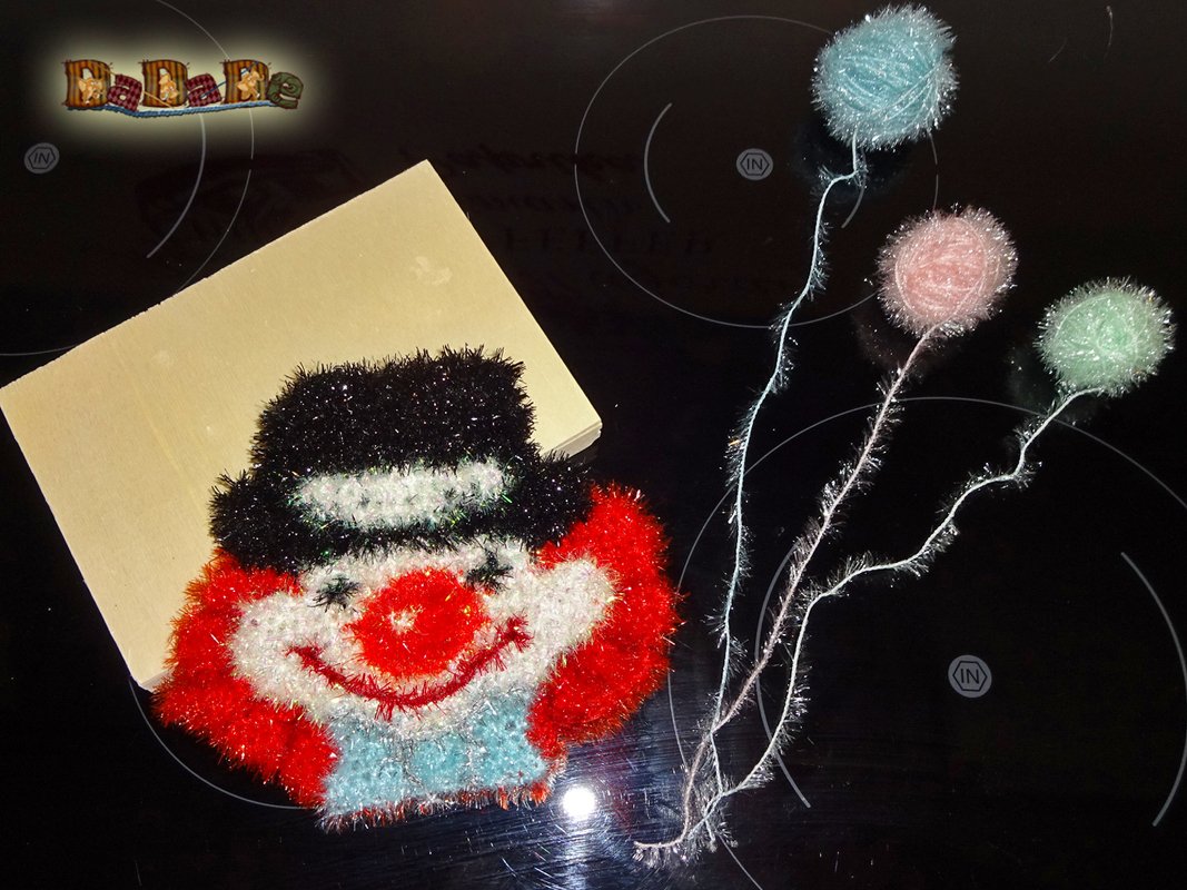 Schwamm Clown, für Bad und Küche, gehäkelt von Dadade