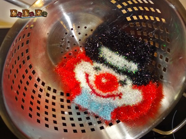 Schwamm Clown, für Bad und Küche, gehäkelt von Dadade