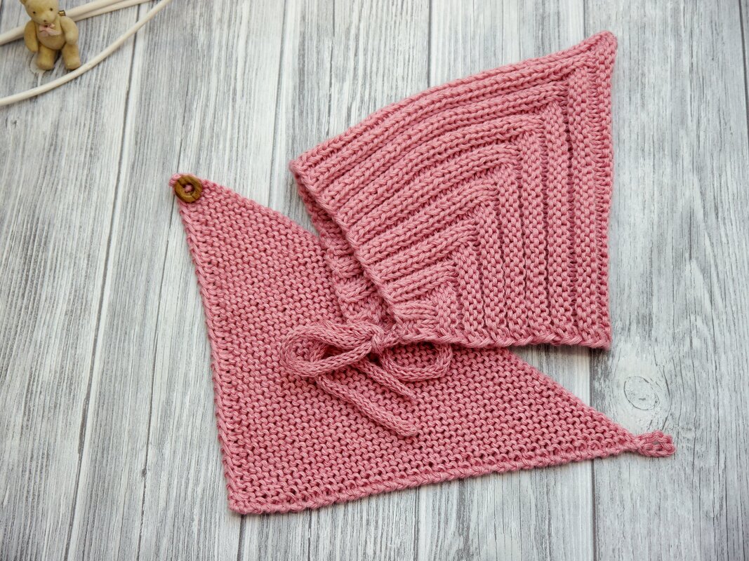 Knitting Pattern – Pixie Set - Baby Cap &amp; Triangular Scarf – No.188E