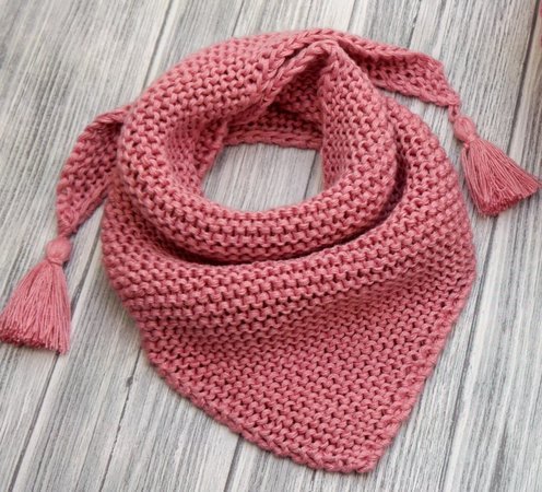 Knitting Pattern – Pixie Set - Baby Cap & Triangular Scarf – No.188E