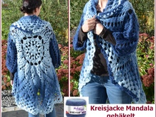 Kreisjacke MANDALA - aus BOBBEL-MOHAIR von Woolly Hugs gehäkelt