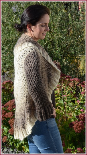 Kreisjacke MANDALA - aus BOBBEL-MOHAIR von Woolly Hugs gestrickt