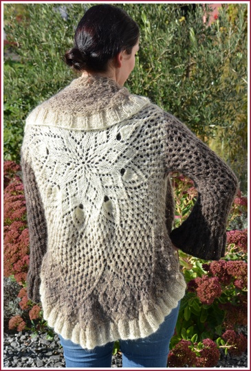 Kreisjacke MANDALA - aus BOBBEL-MOHAIR von Woolly Hugs gestrickt