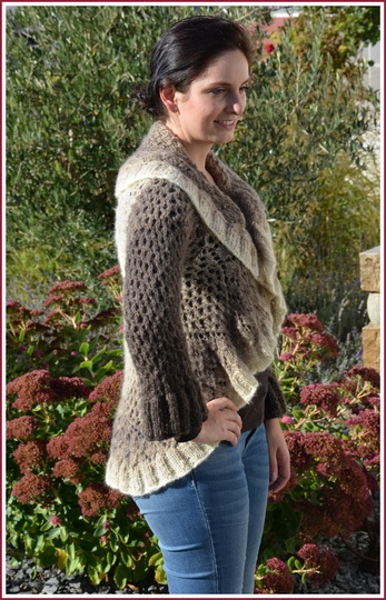 Kreisjacke MANDALA - aus BOBBEL-MOHAIR von Woolly Hugs gestrickt