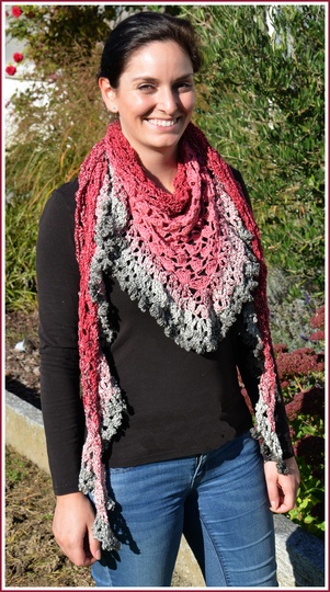 Tuch "Rüschchenfein" mit 1 BOBBEL-COTTON von Woolly Hugs