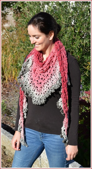 Tuch "Rüschchenfein" mit 1 BOBBEL-COTTON von Woolly Hugs