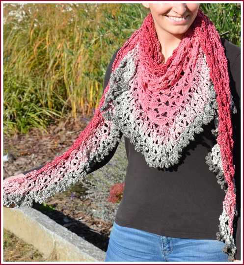 Tuch "Rüschchenfein" mit 1 BOBBEL-COTTON von Woolly Hugs