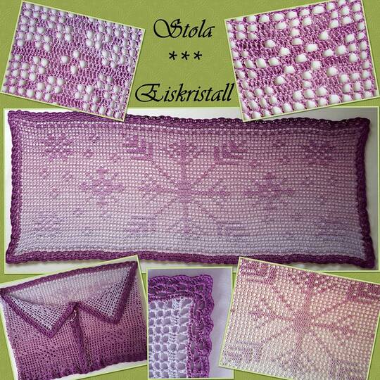 Motivtuch Eiskristall-Stola