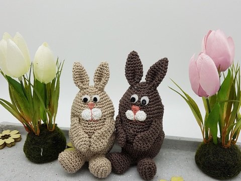 Häschen Eierbecher/Eierwärmer Häkelanleitung