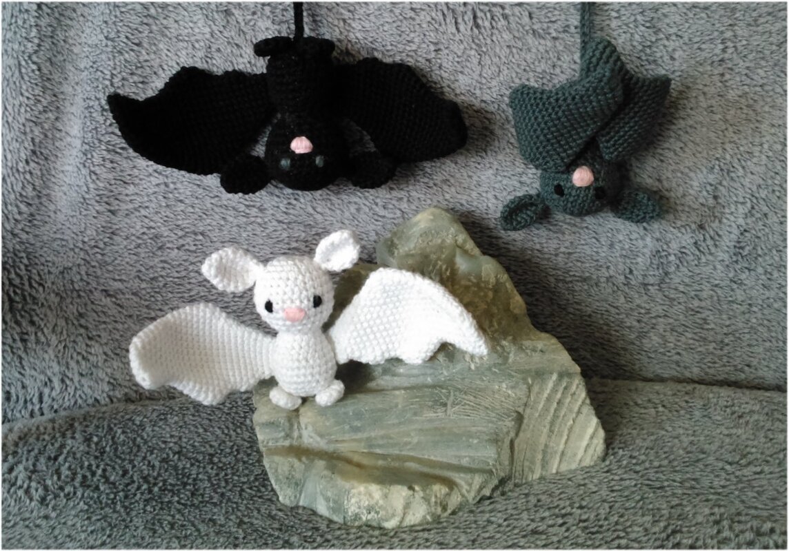 Fledermaus Häkelanleitung Taschenbaumler, Anhänger - Bild 3