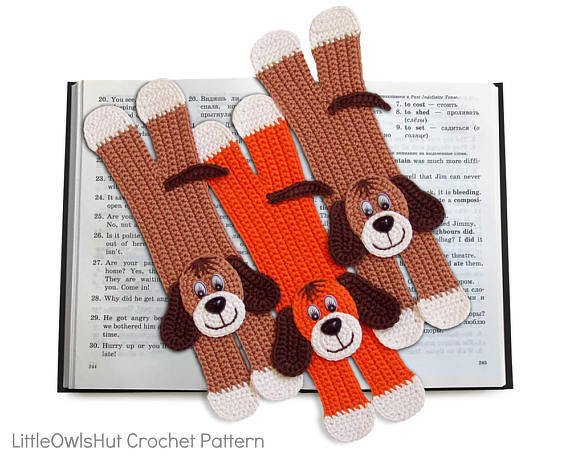 160 Crochet Pattern - Dog bookmark or decor - Amigurumi PDF file by Zabelina CP