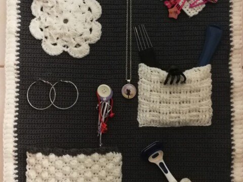 gehäkelte Wand-Aufbewahrung für Küche, Bad oder Kinderzimmer