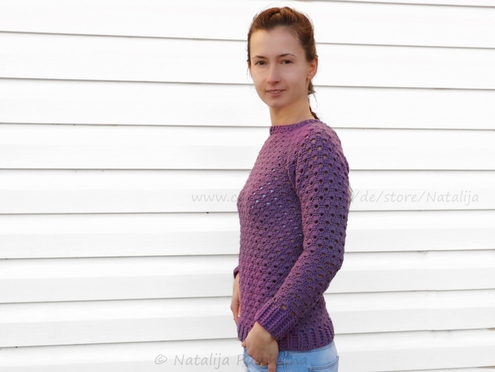 Warme Pullover selber häkeln, Gr.34-52