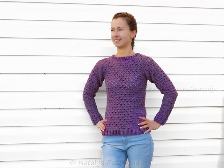 Warme Pullover selber häkeln, Gr.34-52